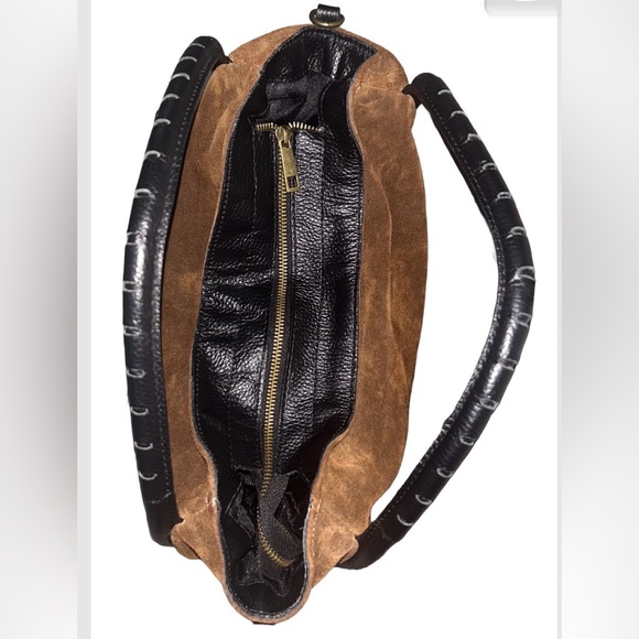 Cheval Firenze Italian Suede Leather Satchel Bag/Satchel/Crossbody - Picture 3 of 10